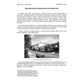 Manly Baby Health Centre