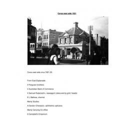 Manly Corso East Side 1921