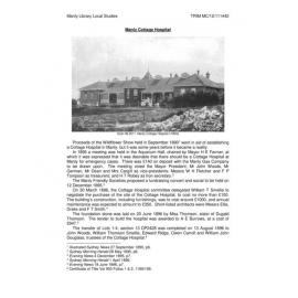 Manly Cottage Hospital History