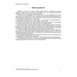 Manly Junior Sailing Boat