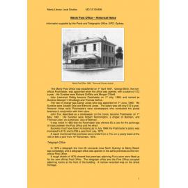 Manly Post Office History