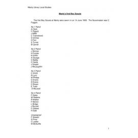 Manly's first Boy Scouts