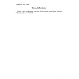 Marjorie Read Colman