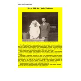 Matron Molly Robinson Manly Hospital