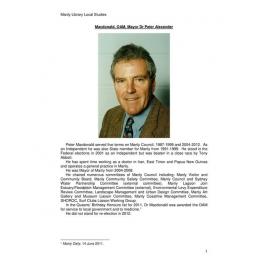 Mayor Peter Macdonald