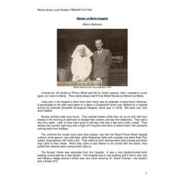 Memoir of Manly Hospital