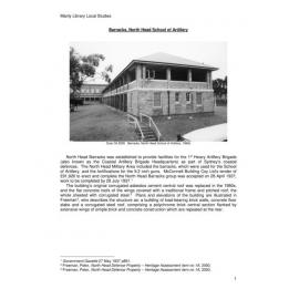 North Head School of Artillery Barracks