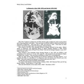 Nurse Alice and Harriet Le Messurier