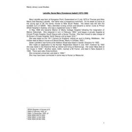 Nurse Mary Latreille