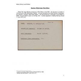 Phillip Hugh Boulton Pilot-Officer