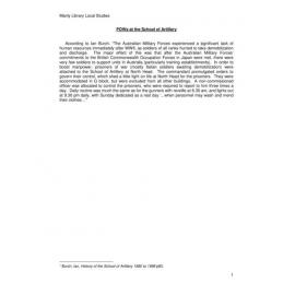 POWs at the School of Artillery North Head