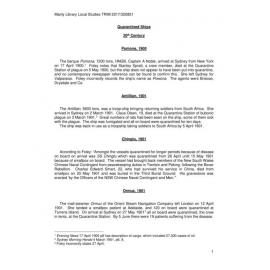 Quarantined Ships 20th century