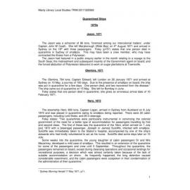 Quarantined ships of the 1870s