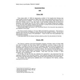 Quarantined ships of the 1890s