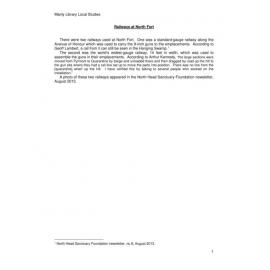 Railways at North Fort North Head