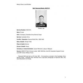 Raymond Manly Bell NX27215