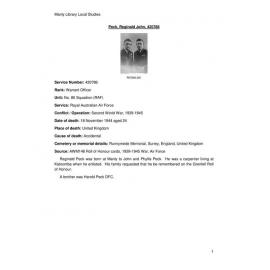 Reginald John Peck 420786