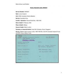 Reginald Leslie Howes NX55247