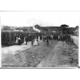 Welcoming the First tram to Brookvale