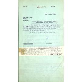 Manly Council Engineers Report Book  1950  July to December