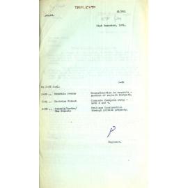 Manly Council Engineers Report Book  1951  July to December