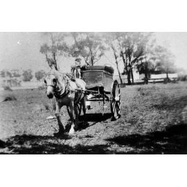 Ernie and Sam Gray delivering bread, Collaroy, c 1924