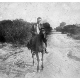Ted Fullbrook on horseback, Veterans Parade, Collaroy Plateau
