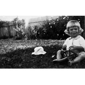 Phillip Hayman in backyard of 79 Howard Ave, Dee Why