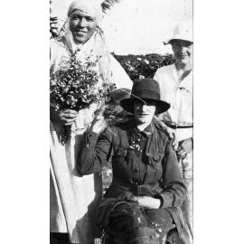 Percy and Bonnie Turvey in fancy dress, Belrose