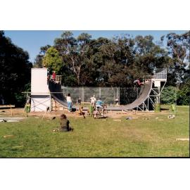 Soundproofing skateboard ramp, Lionel Watts Park, Frenchs Forest