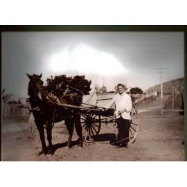 Bill Harrington Butcher's Delivery and Cutting Cart, Narrabeen, c1920