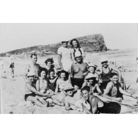 Family picnic at Avalon Beach. 