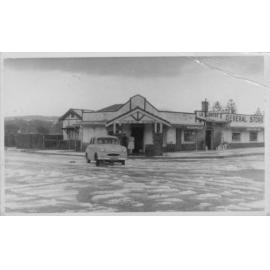 Hail storm at Avalon. Outside general store on corner of Avalon Parade and Barrenjoey Road. 