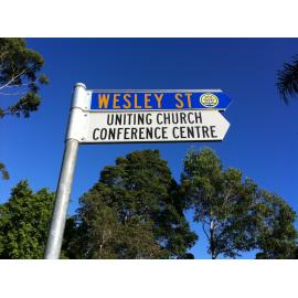 Street sign for Wesley Street, Elanora Heights. 