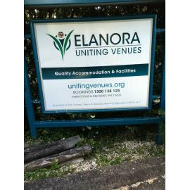 Sign for Elanora Uniting Venues. 
