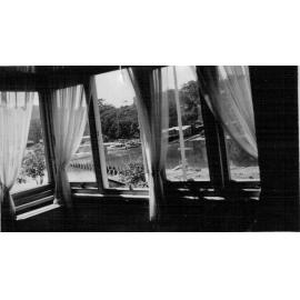 Inside the Douglas living room at Mona Vale looking out towards Pittwater.