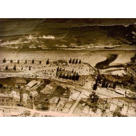Aerial view across Newport Ocean Beach, looking east.