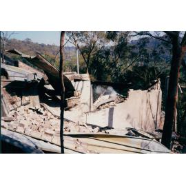 Remains of burnt house at Kuttabul Place, Elanora Heights, 1994
