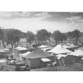 Camping area on Australia Day, Palm Beach, 1948