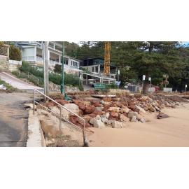 Damage to the beach front at Palm Beach after the June 5th 2016 storm