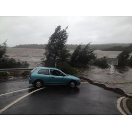 Flooding at Middle Creek, Narrabeen, 12 noon on 5th June 2016