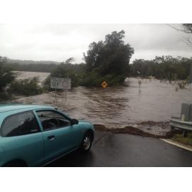 Flooding at Middle Creek, Narrabeen, 12 noon on 5th June 2016