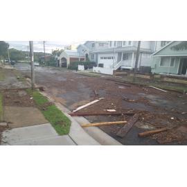 Flood damage, Malcolm Street, Narrabeen, 7am, 5th June 2016