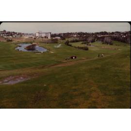 Mona Vale Golf course with Mona Vale hospital in background