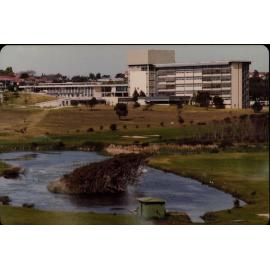 Mona Vale Golf Course and Mona Vale Hospital in background c 1982