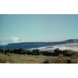 Curl Curl Beach and Lagoon taken from Molong Street, North Curl Curl.