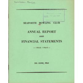Seaforth Bowling Club Annual Report 1964