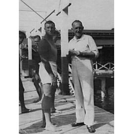 Tom O'Neil and Joe Morgan at Manly Baths, 1933
