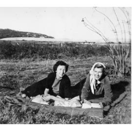 Jean Phillips and Dawn Crighton at  Sayce Farm Abbott Road, North Curl Curl