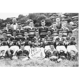 Manly Boys High School pupils. Rugby League Team, 1954